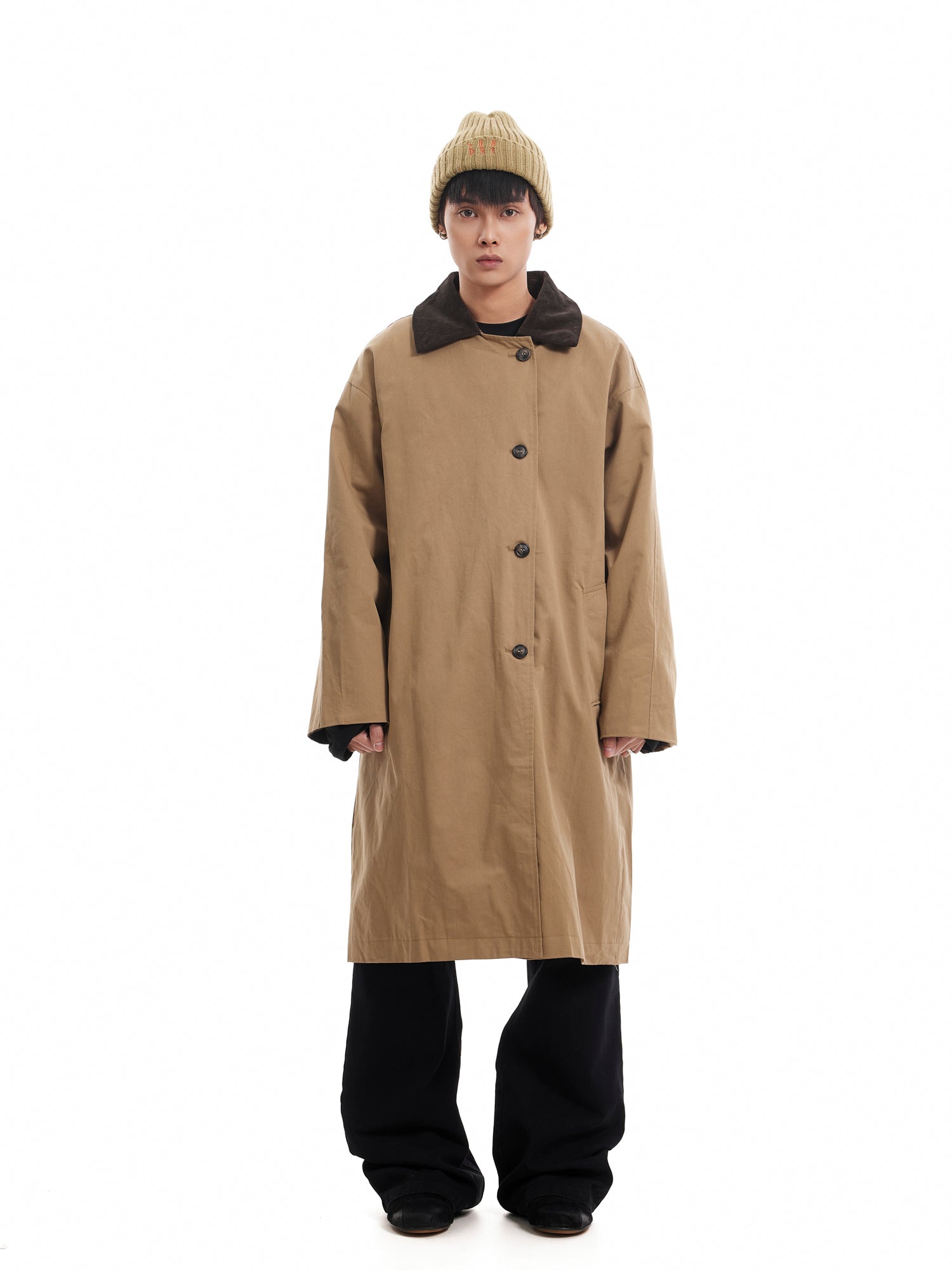 BTSG Cleanfit Single-breasted Silhouette Midi Trench Coat