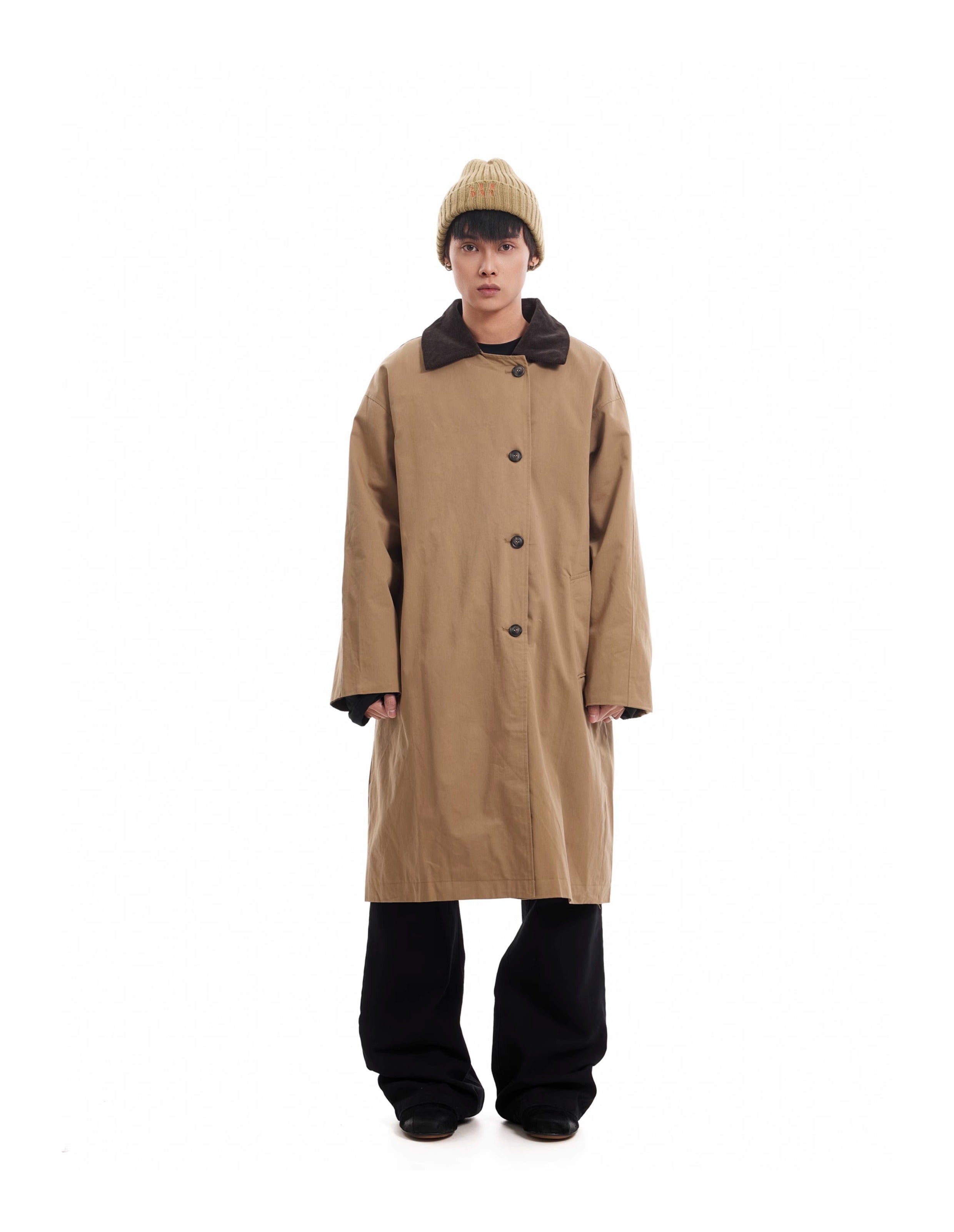 BTSG Cleanfit Single-breasted Silhouette Midi Trench Coat