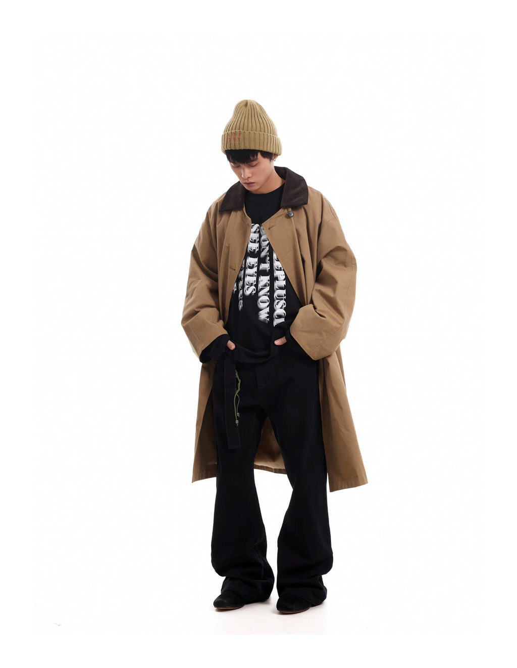 BTSG Cleanfit Single-breasted Silhouette Midi Trench Coat