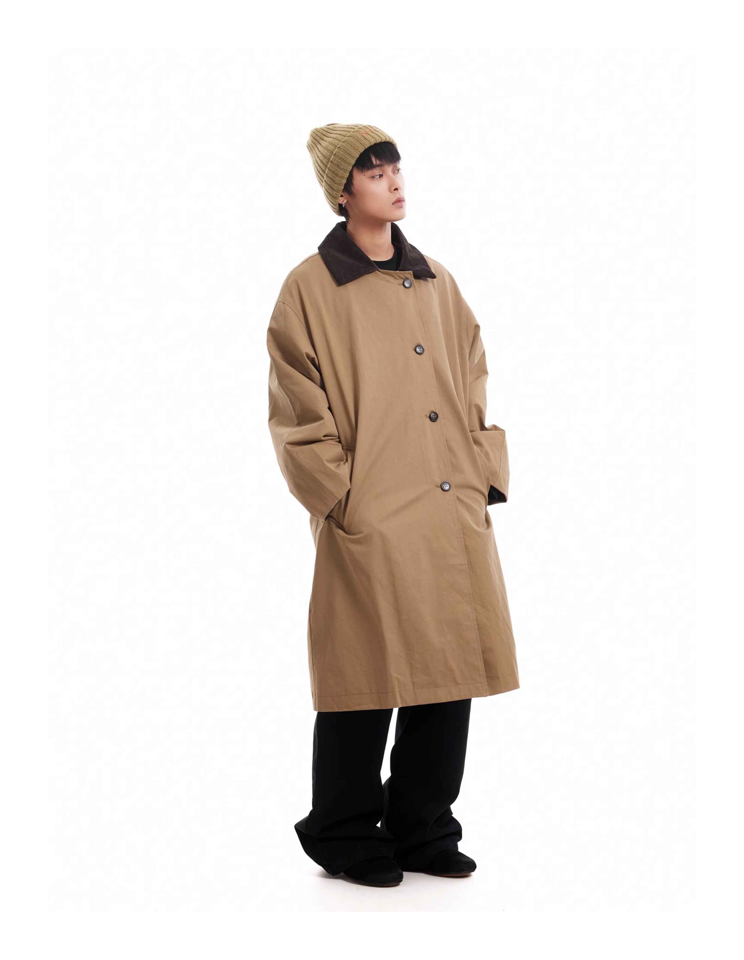 BTSG Cleanfit Single-breasted Silhouette Midi Trench Coat