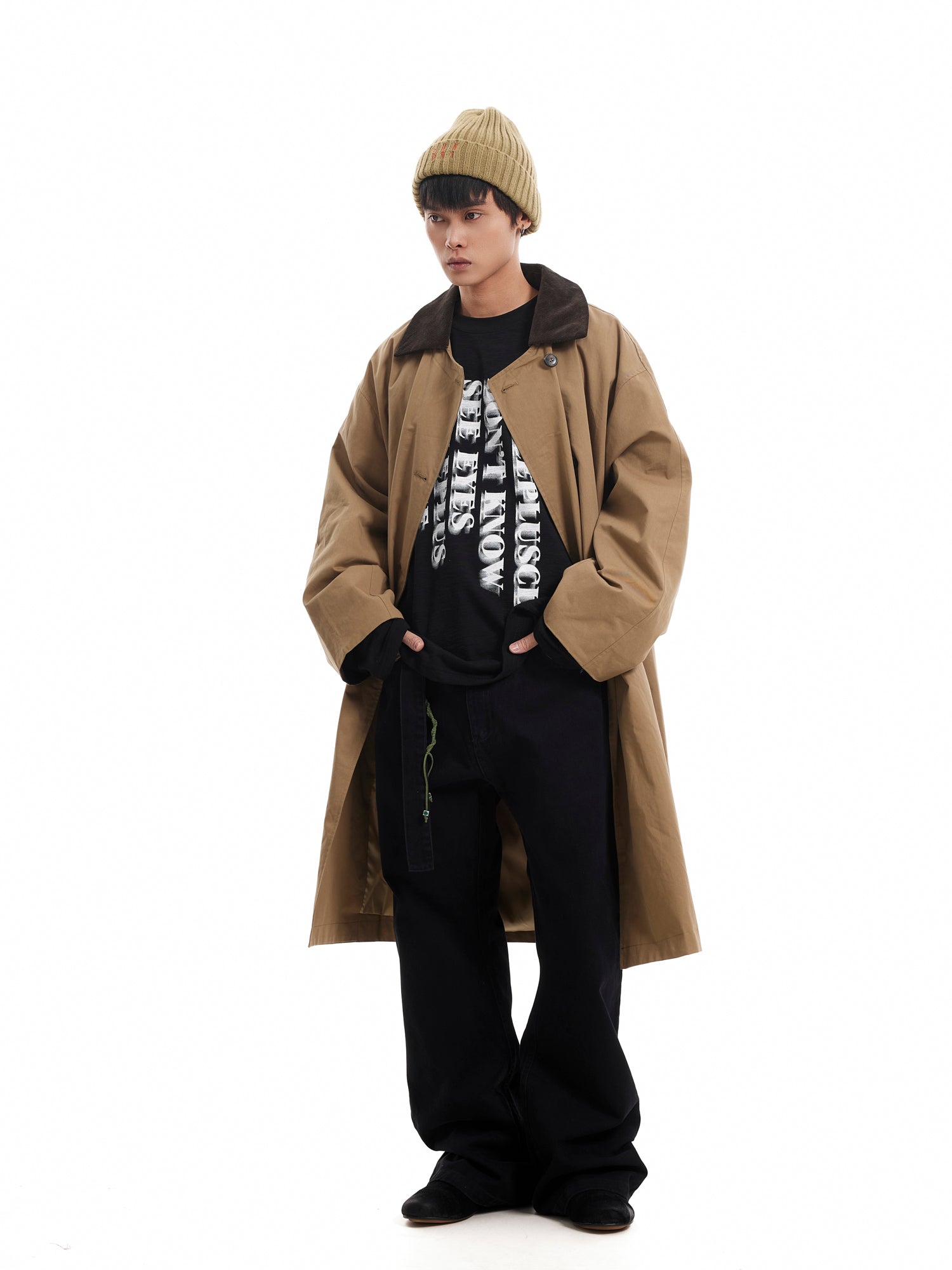 BTSG Cleanfit Single-breasted Silhouette Midi Trench Coat