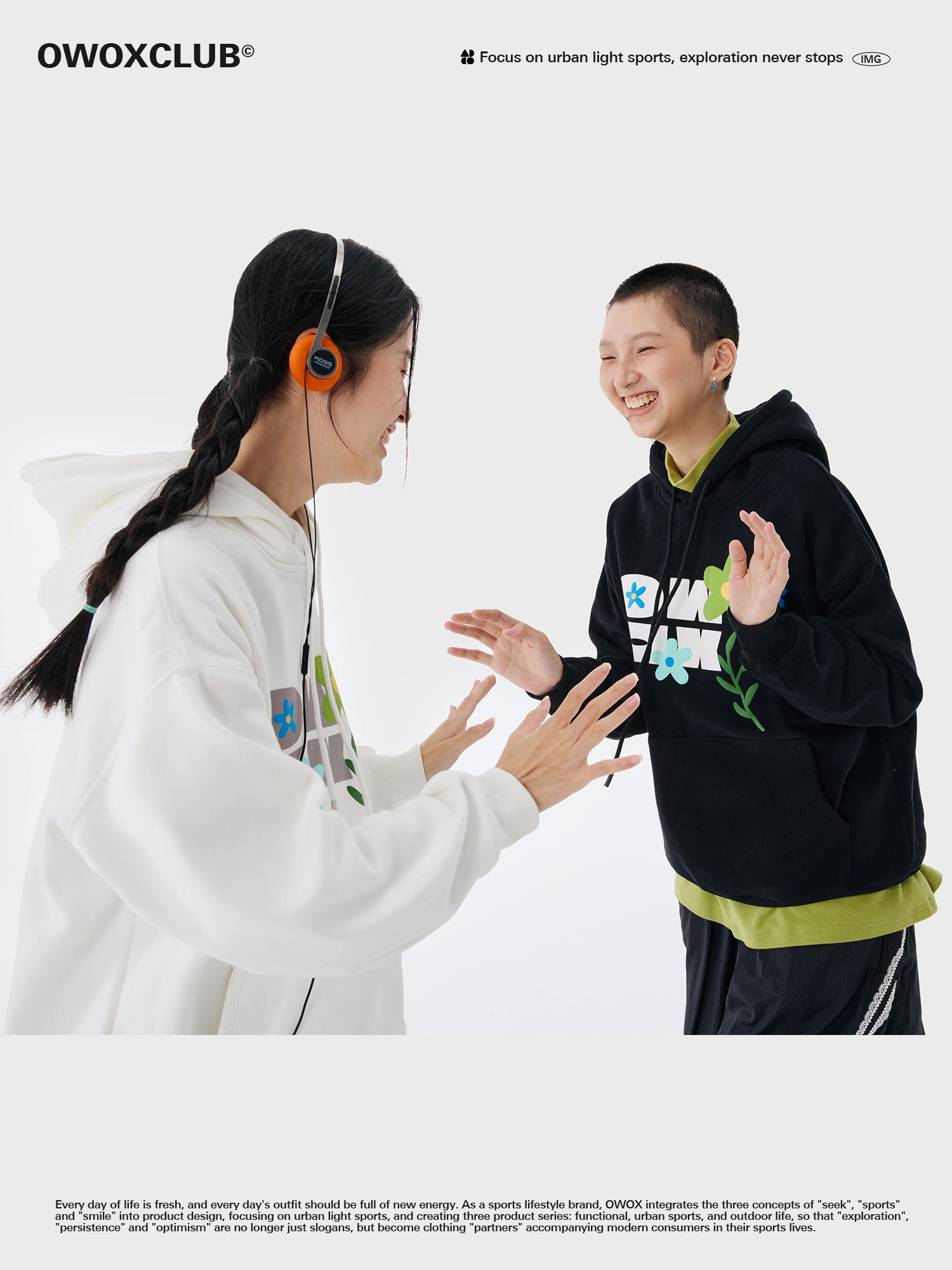 OWOX Flowwrs Heavy 400g Contrast Foam Hoodie