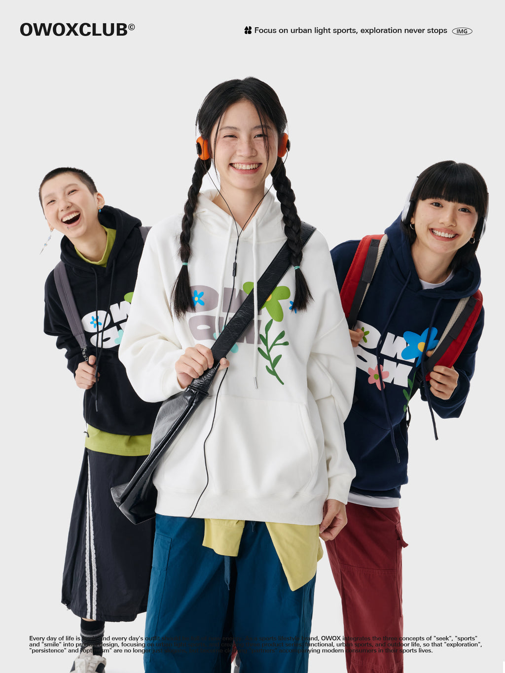 OWOX Flowwrs Heavy 400g Contrast Foam Hoodie