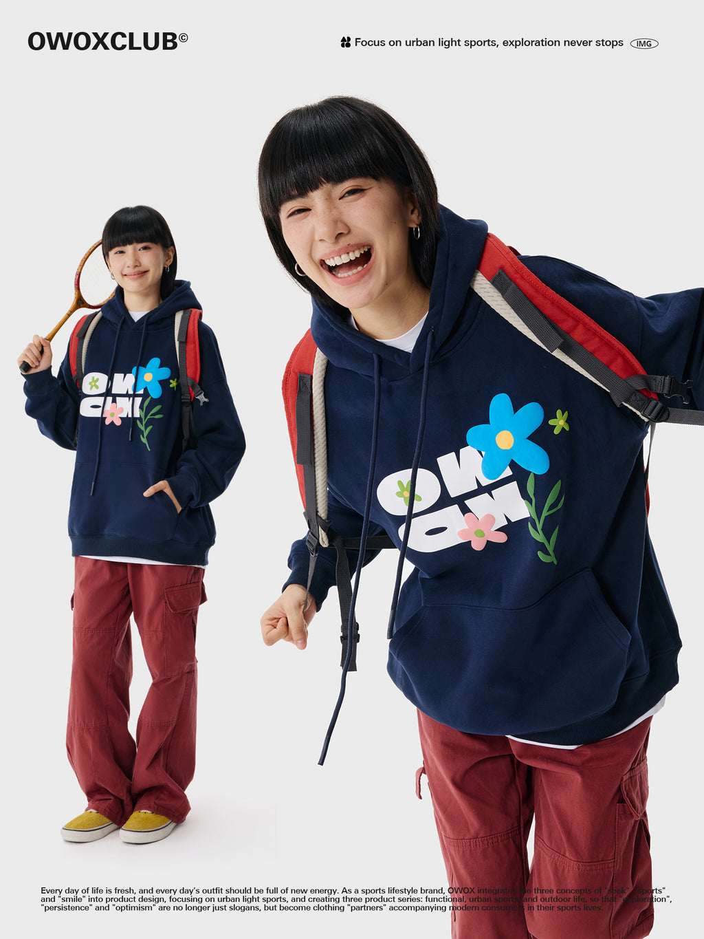 OWOX Flowwrs Heavy 400g Contrast Foam Hoodie