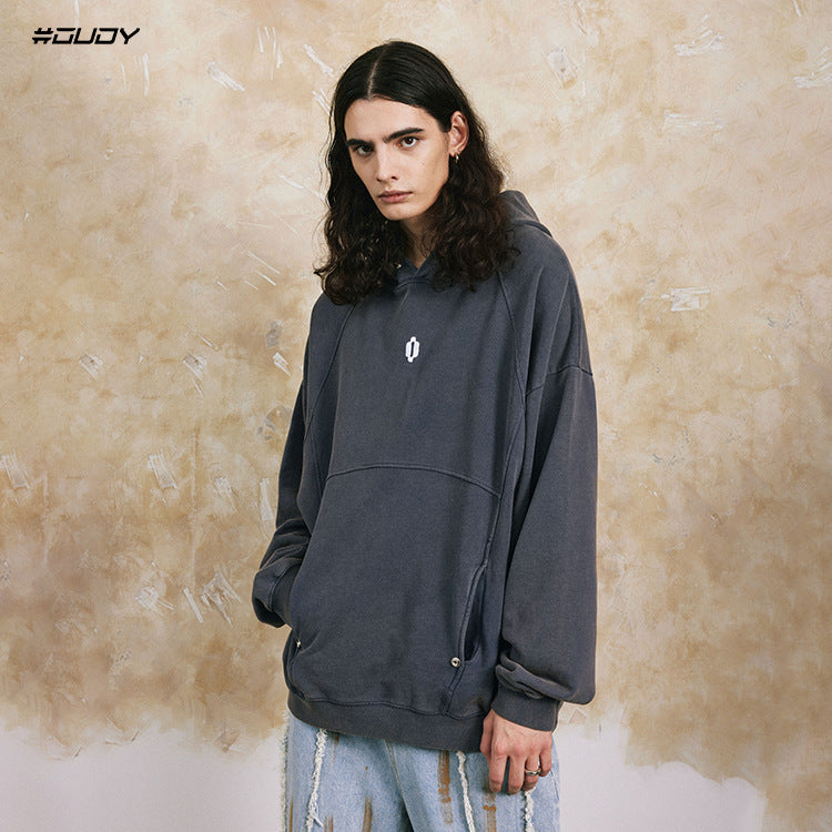 OVDY Distressed Embroidery Hoodie