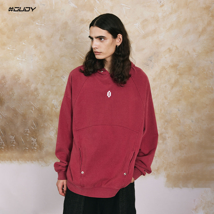 OVDY Distressed Embroidery Hoodie