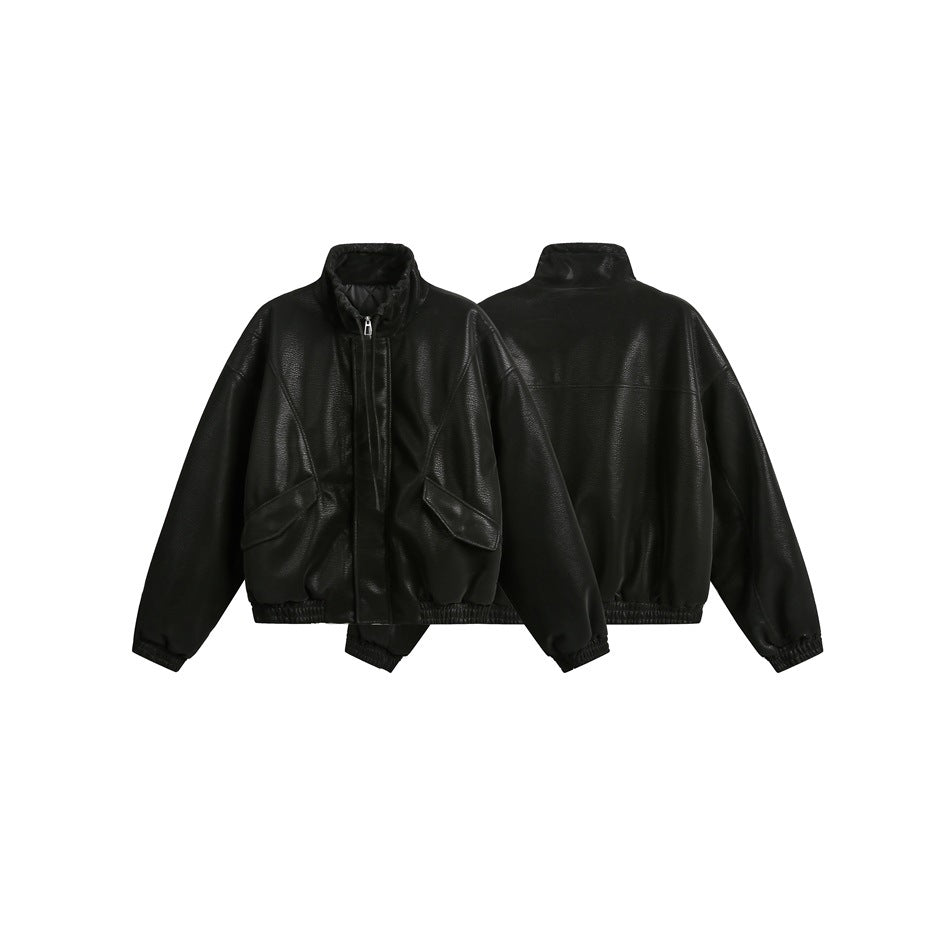 STAFFPICK American Retro Matte PU Leather Jacket