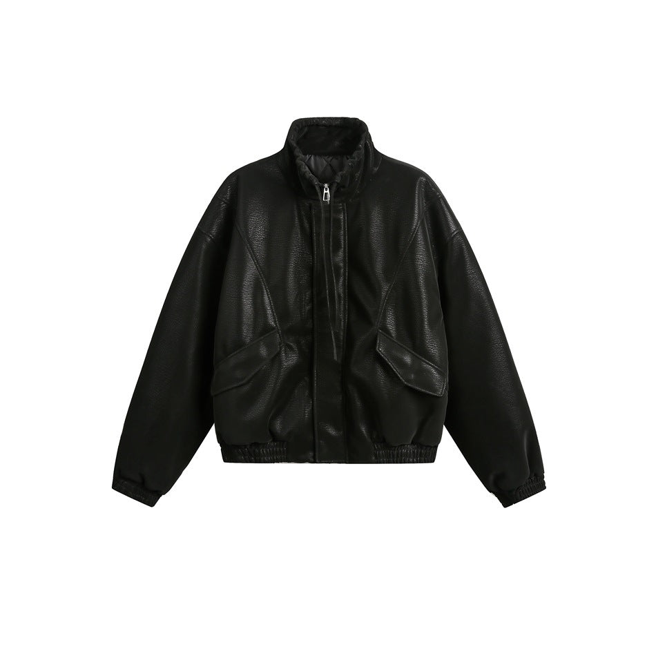 STAFFPICK American Retro Matte PU Leather Jacket