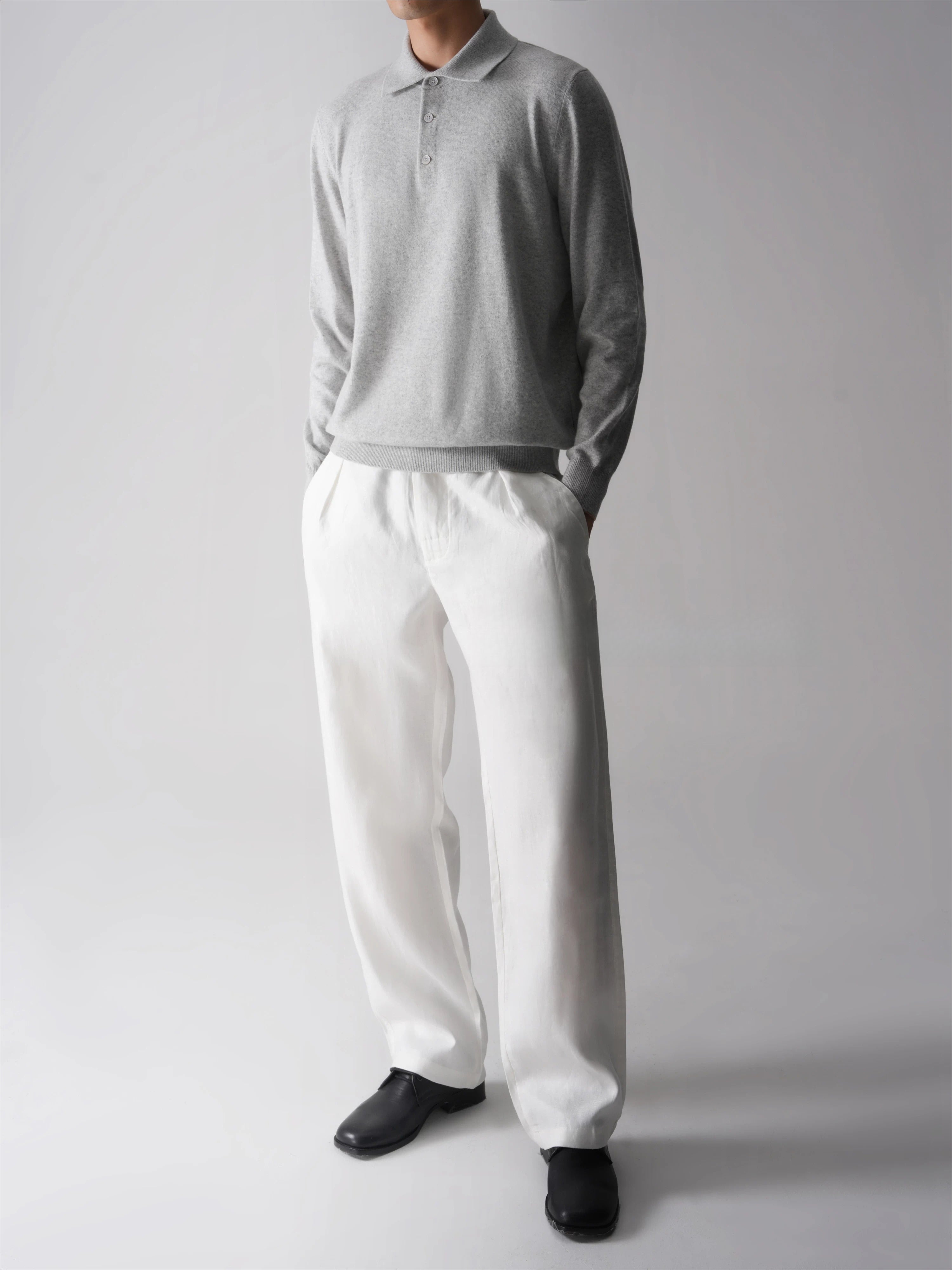 SEE ALSO Super Worsted Wool Elbow Leather Long-sleeved Sweater