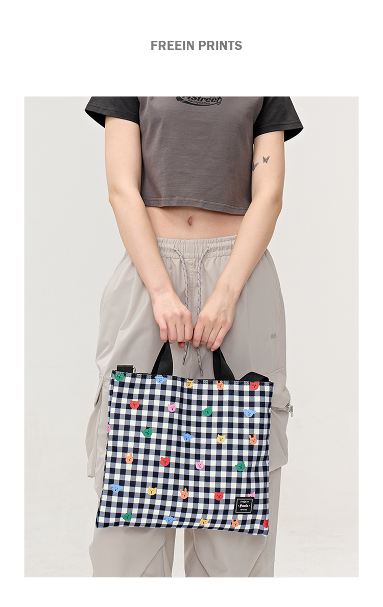 FREEIN original checked tote bag