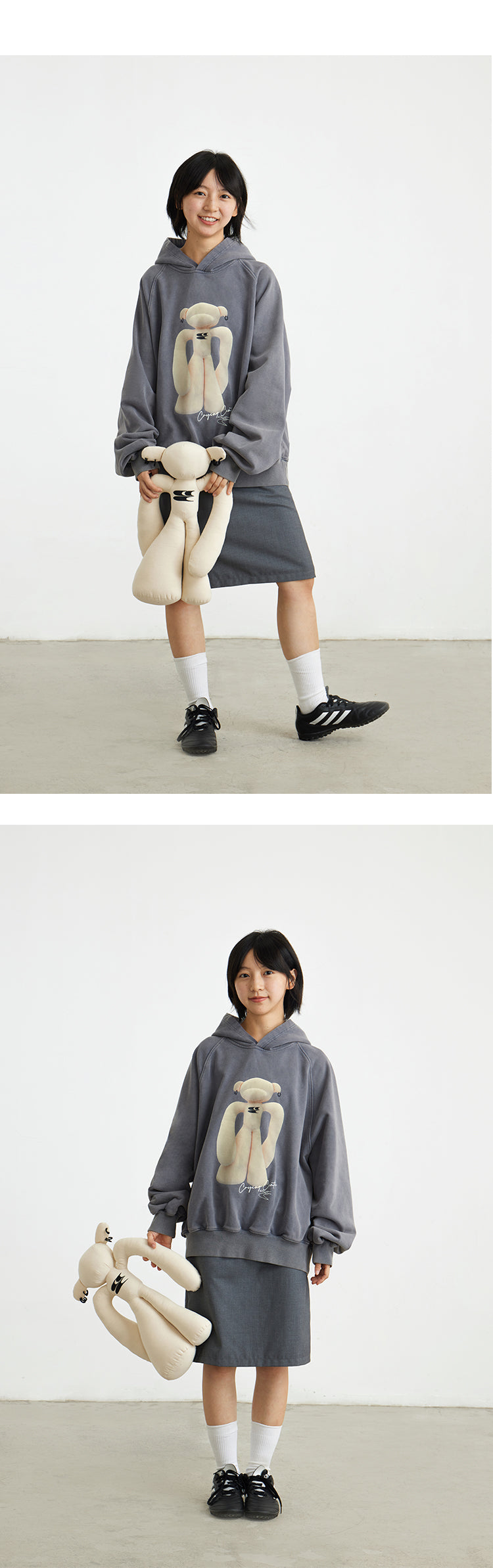 CryingCenter Crying Hug Bear Primary Color Canvas Doll Toy Crying Center