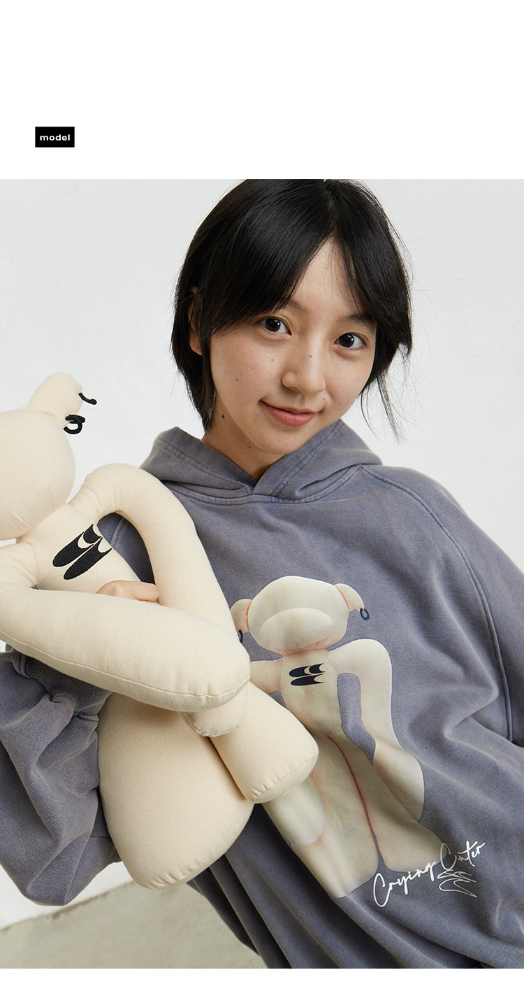 CryingCenter Crying Hug Bear Primary Color Canvas Doll Toy Crying Center