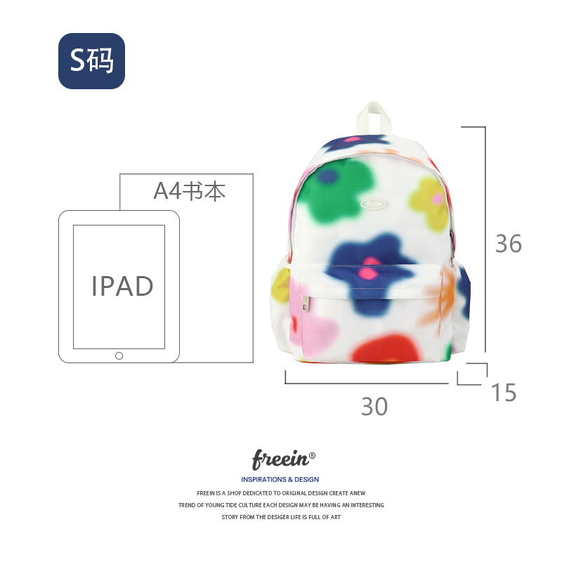 FREEIN original dopamine flower print backpack
