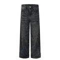 BTSG Wash Cat Whisker Loose Straight Jeans