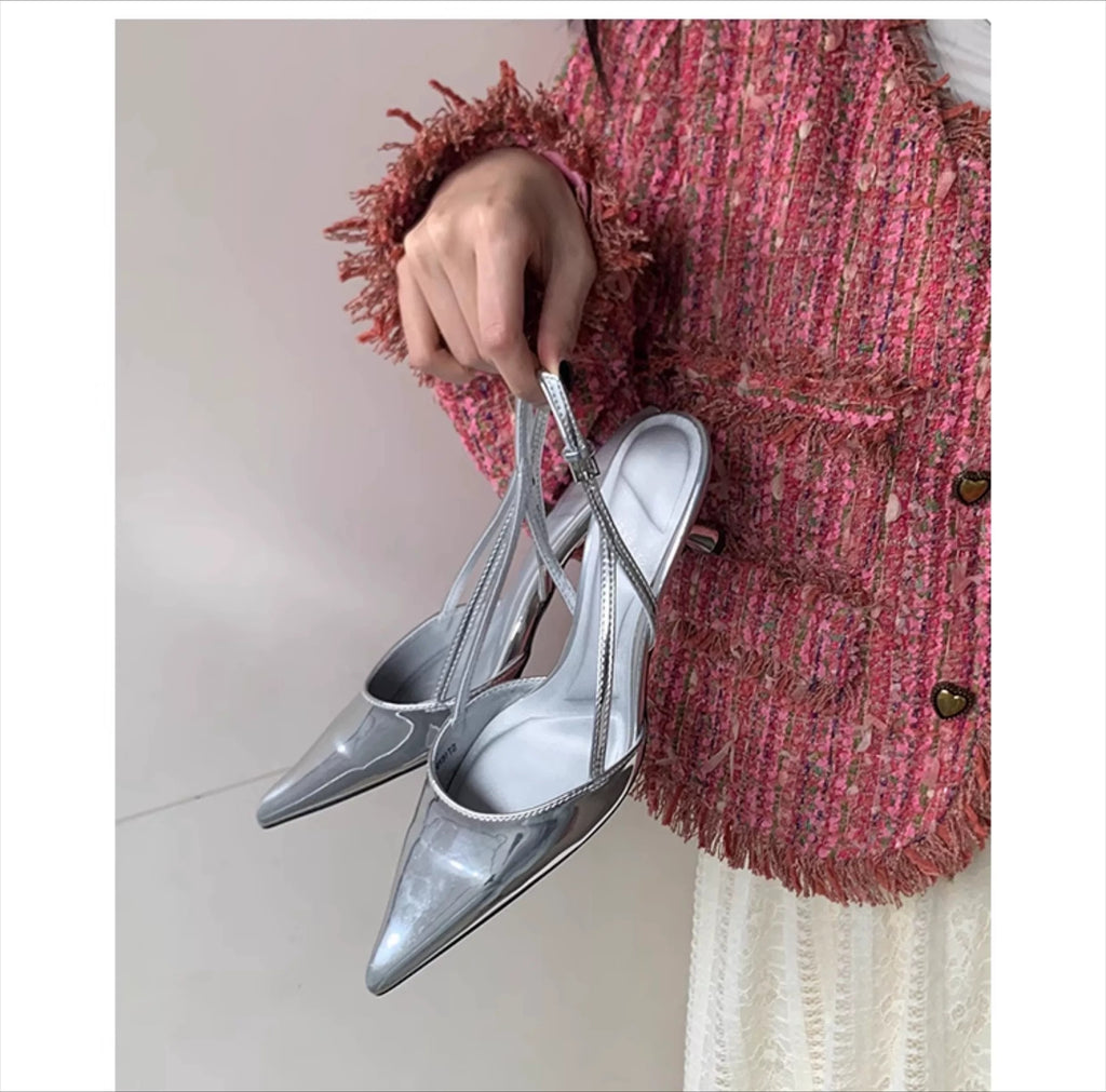 Cebostin Bag Head with Pointed High Heels