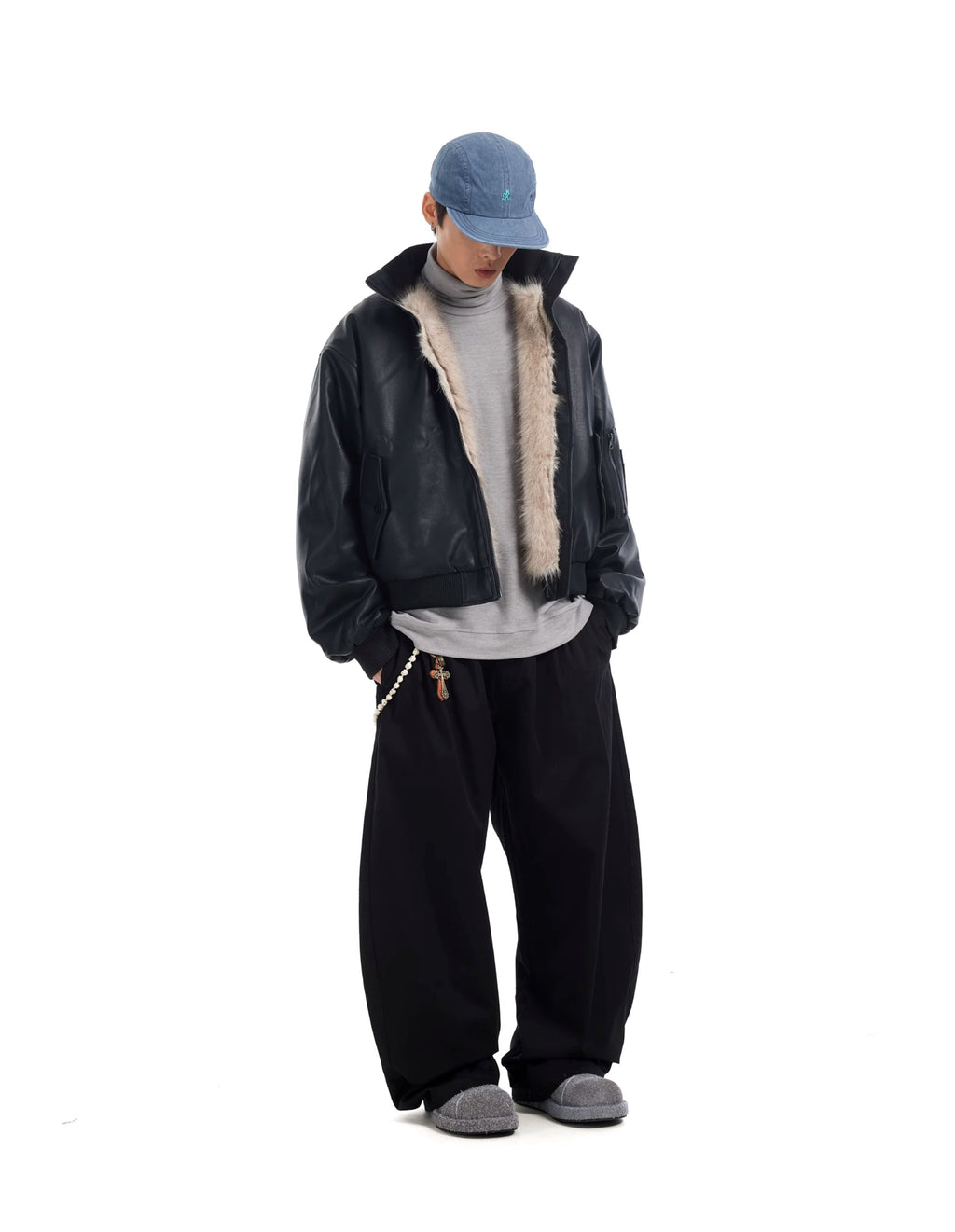 BTSG Baggy Breasted Scimitar Wide-leg Pants