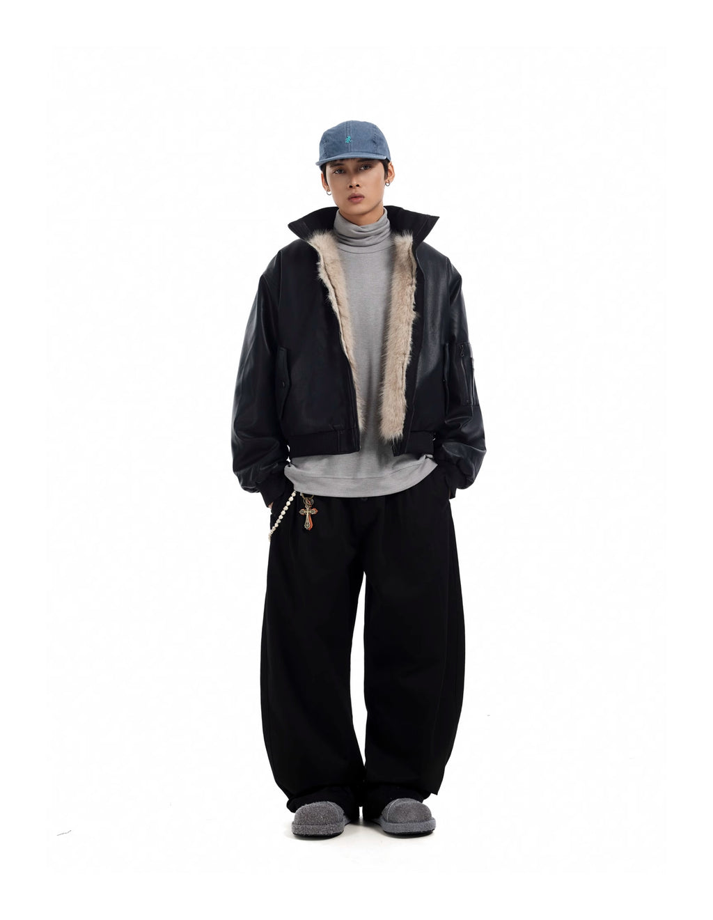 BTSG Baggy Breasted Scimitar Wide-leg Pants