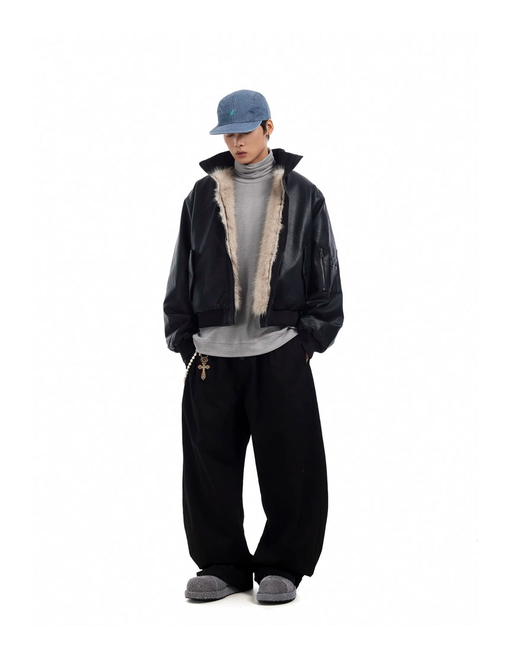 BTSG Baggy Breasted Scimitar Wide-leg Pants