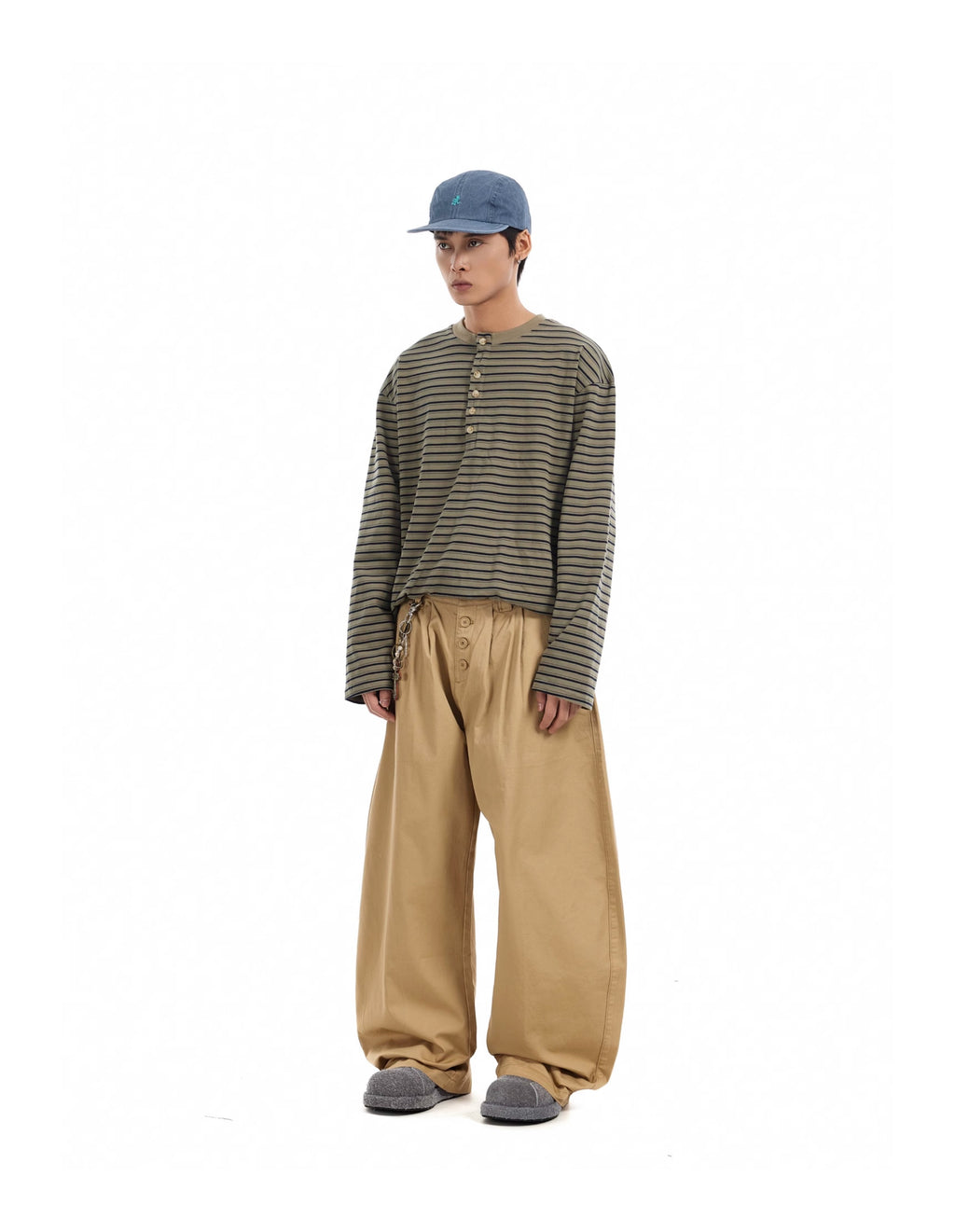 BTSG Baggy Breasted Scimitar Wide-leg Pants