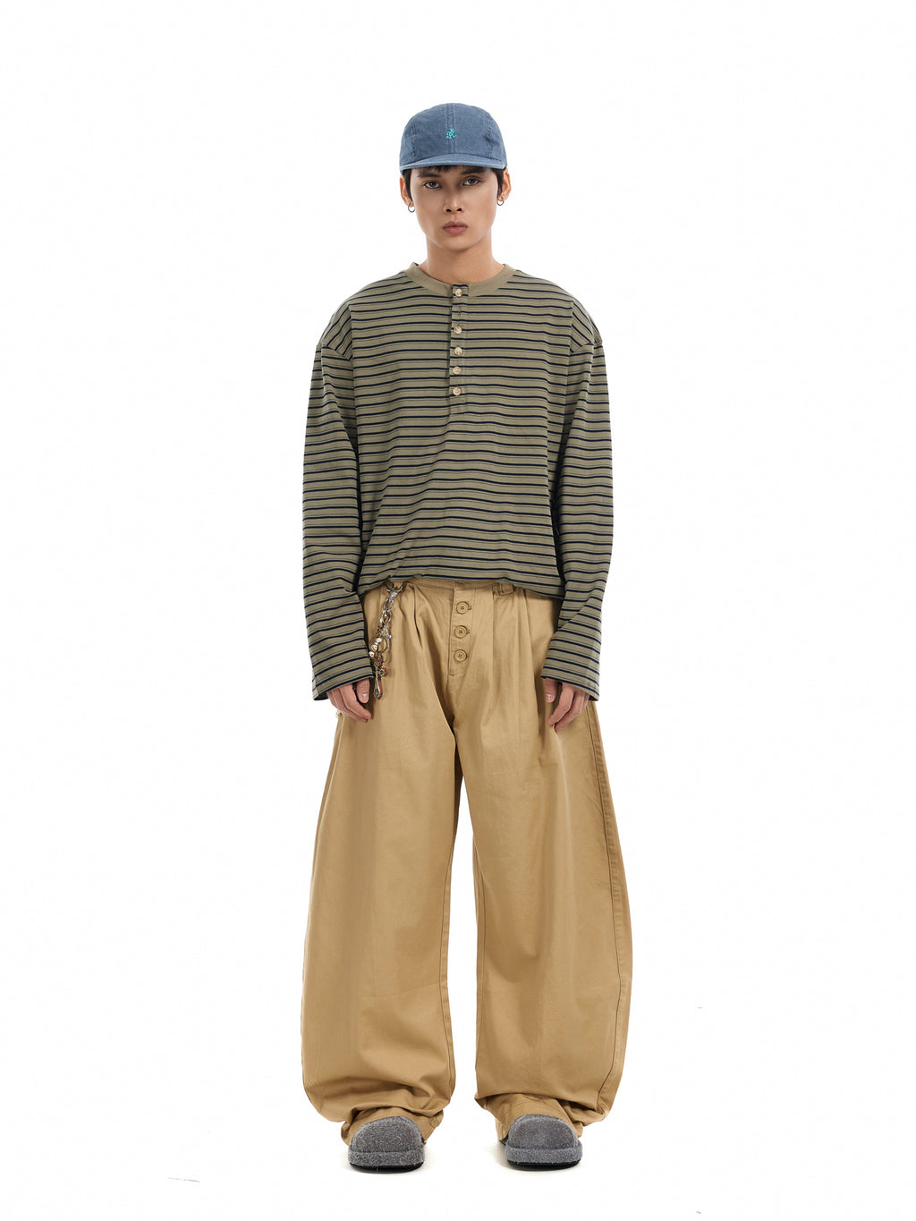 BTSG Baggy Breasted Scimitar Wide-leg Pants