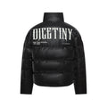 DICETINY matte pu leather down jacket