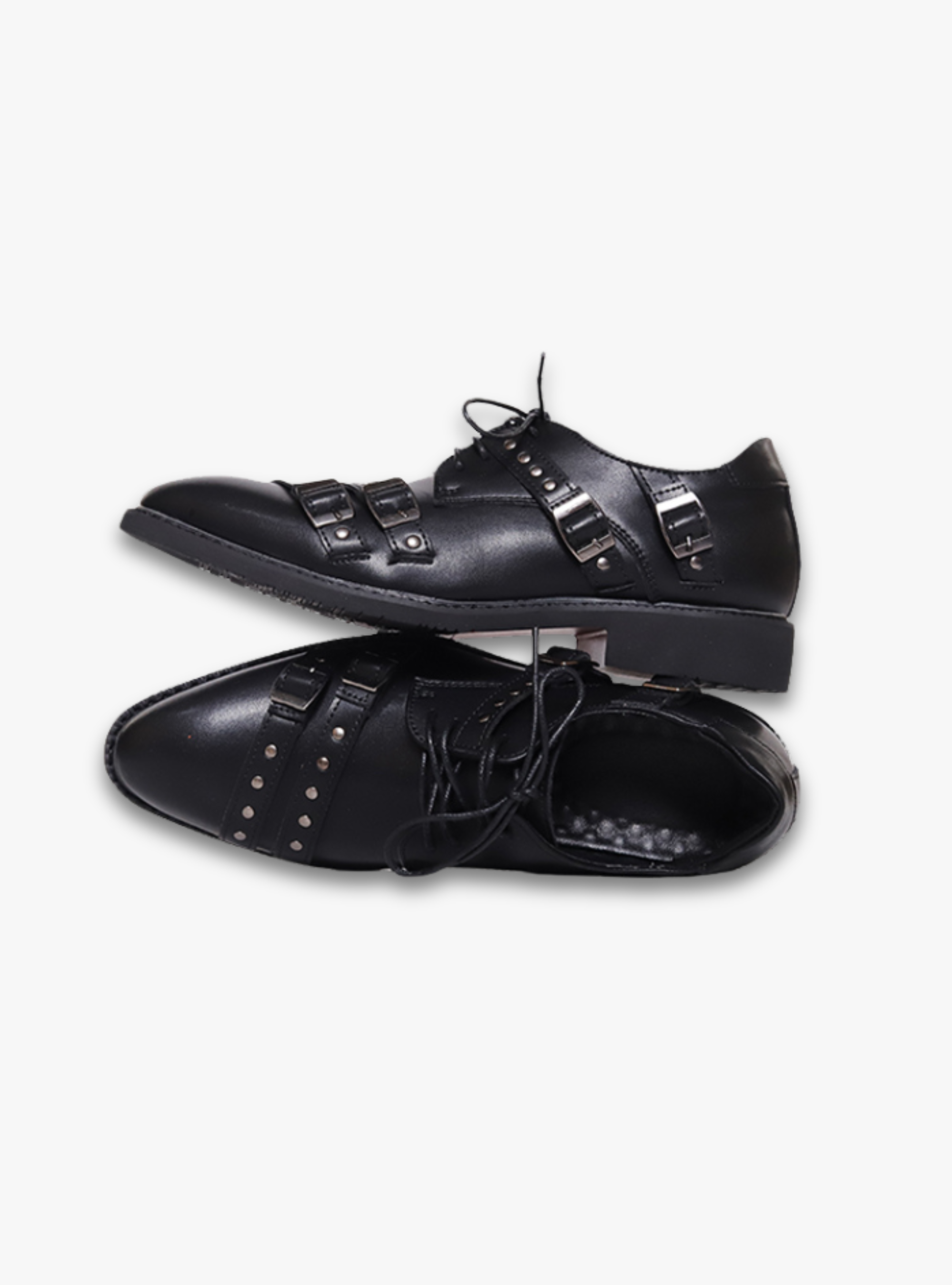 SHENLV STUDIO Dark Punk Pointed Leather Shoes