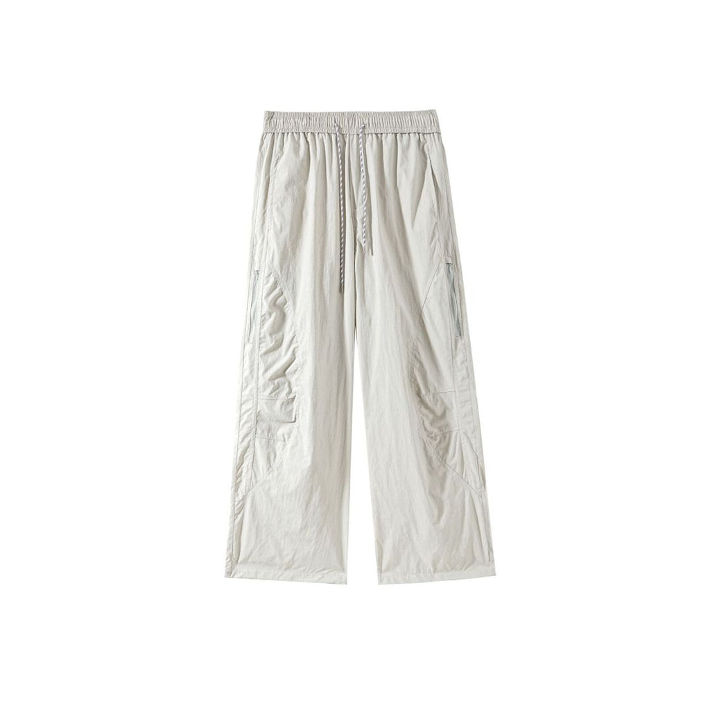 OWOX Sports Topstitch Loose Casual Straight Leg Pants