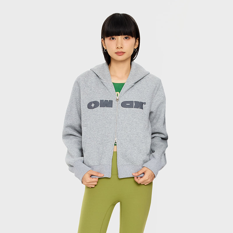 OWOX Women double zipper hooded Cropped Jacket