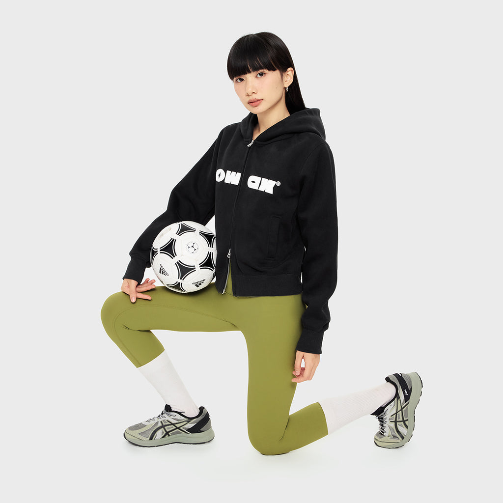 OWOX Women double zipper hooded Cropped Jacket