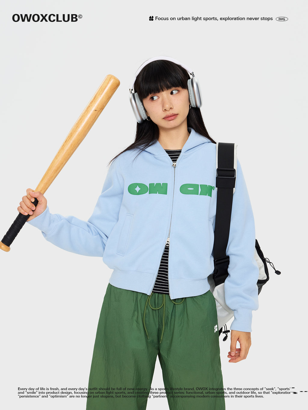 OWOX Women double zipper hooded Cropped Jacket