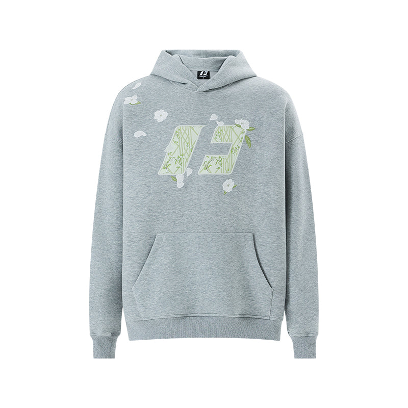 FORNINES Flower Companion Bamboo National Tide Heavy Fleece Hoodie