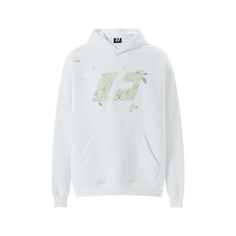 FORNINES Flower Companion Bamboo National Tide Heavy Fleece Hoodie