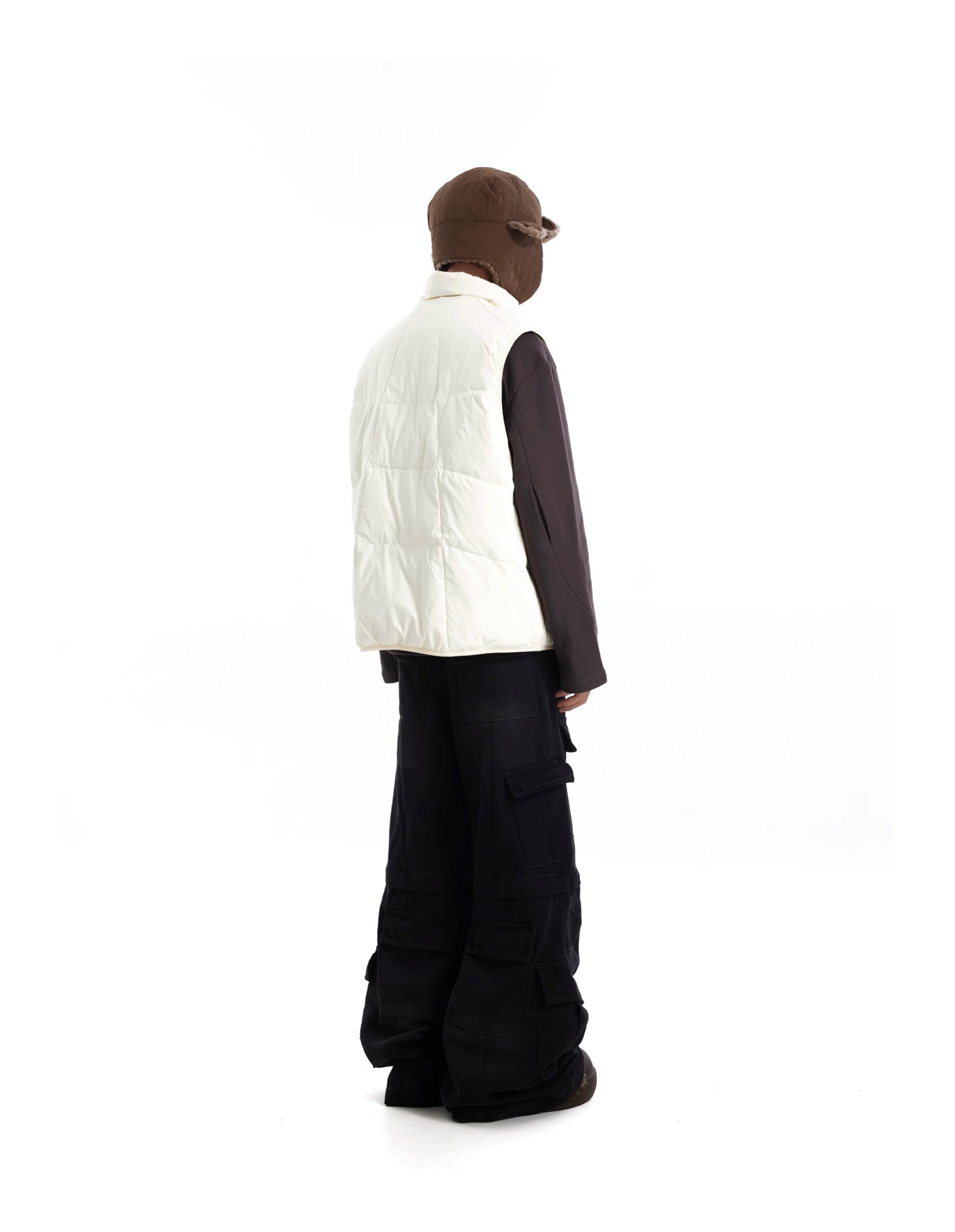 BTSG Cargo distressed bootcut pants