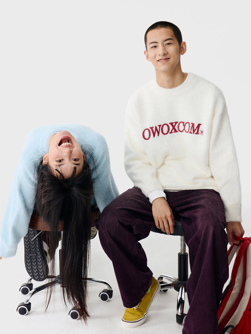 OWOX Lazy Wind Soft Waxy Mohair Sweater