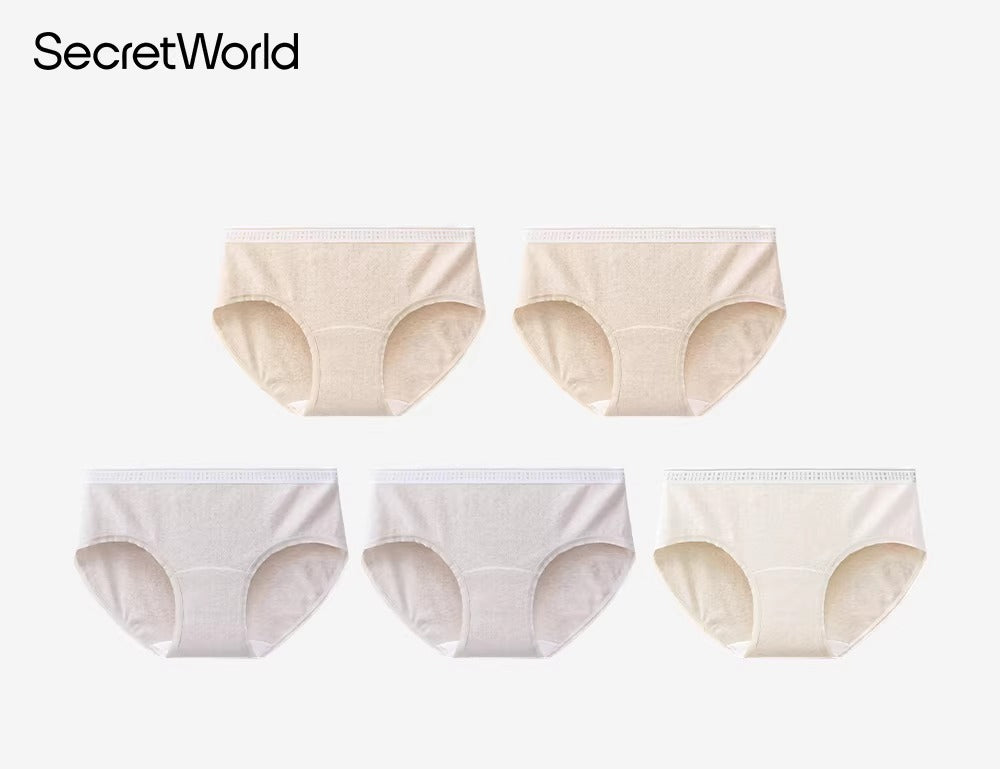SecretWorld Mid-waist Breathable Briefs