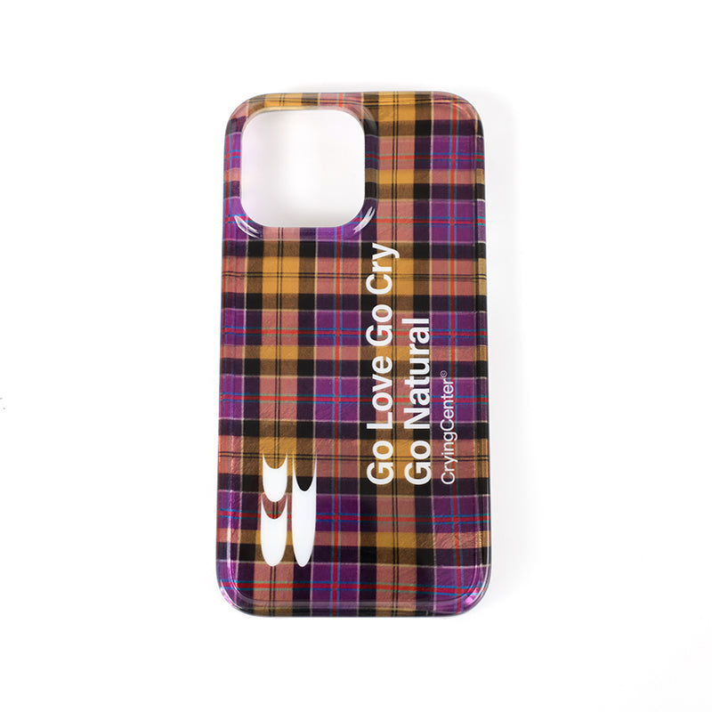 CryingCenter imd shell vintage check double jelly iphone case hard shell