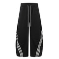BTSG three-bar striped draped scimitar sweatpants