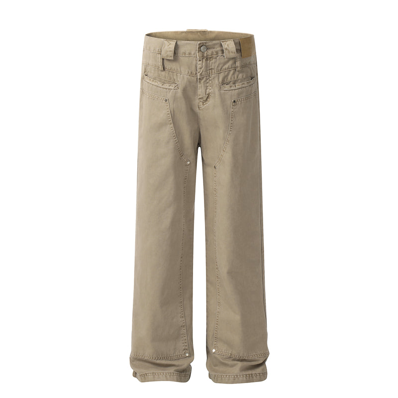 BTSG Khaki Straight-leg Jeans