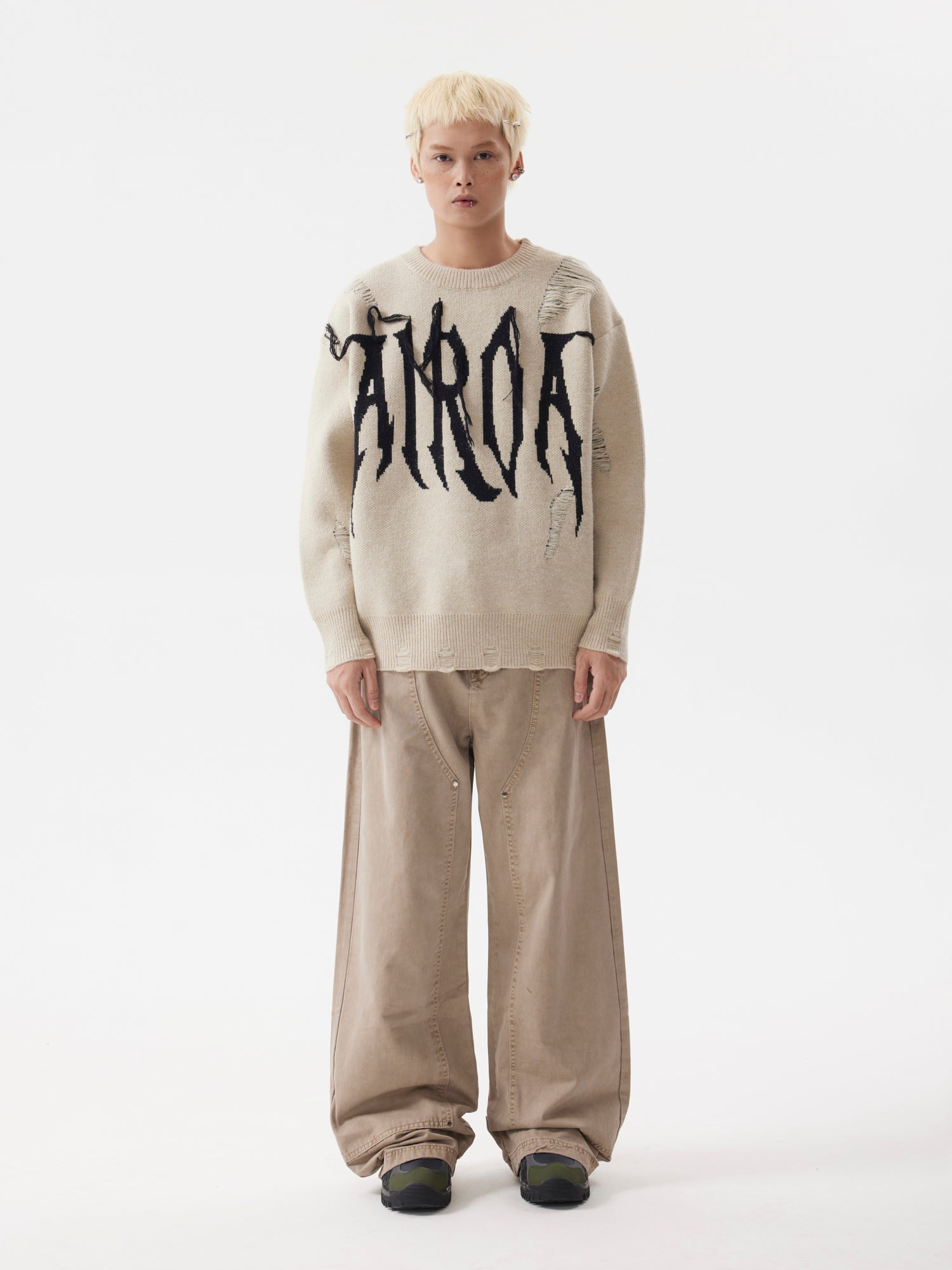 BTSG Khaki Straight-leg Jeans