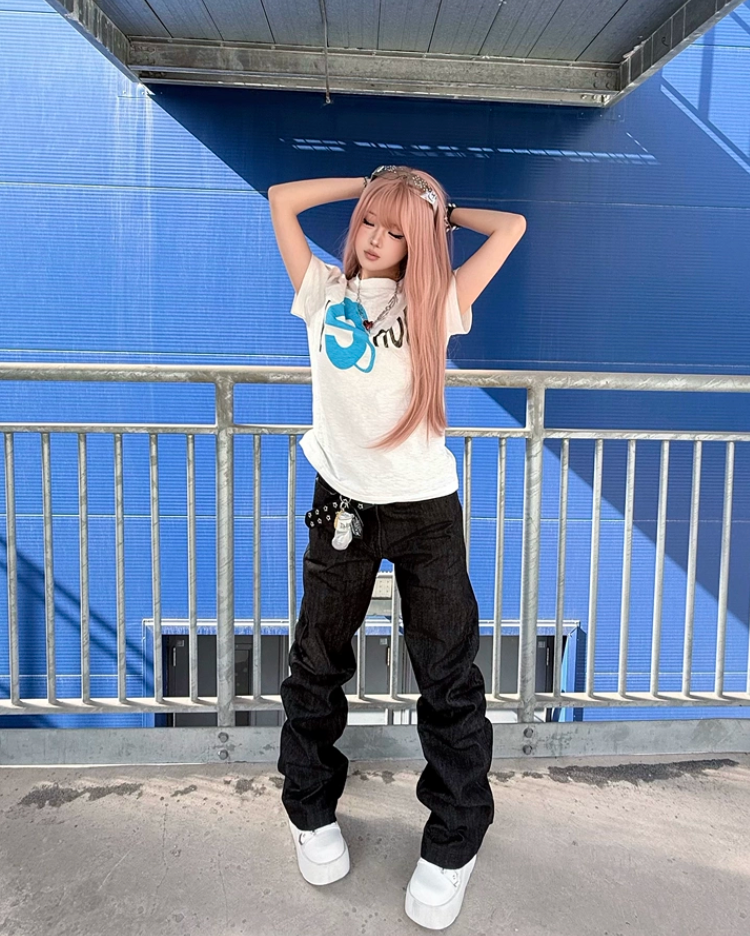 4AM Niche Front Shoulder Crew Neck Tee