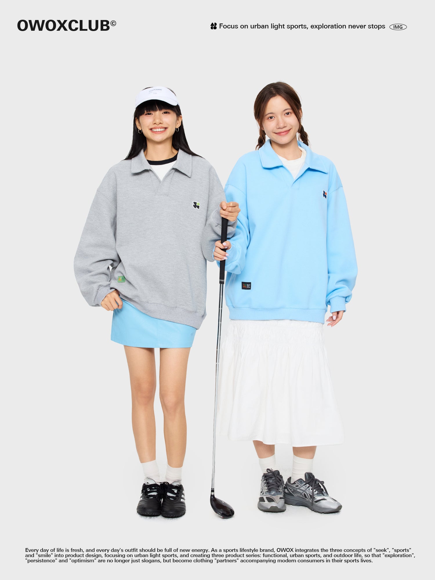 OWOX Loose Polo Neck Sweatshirt