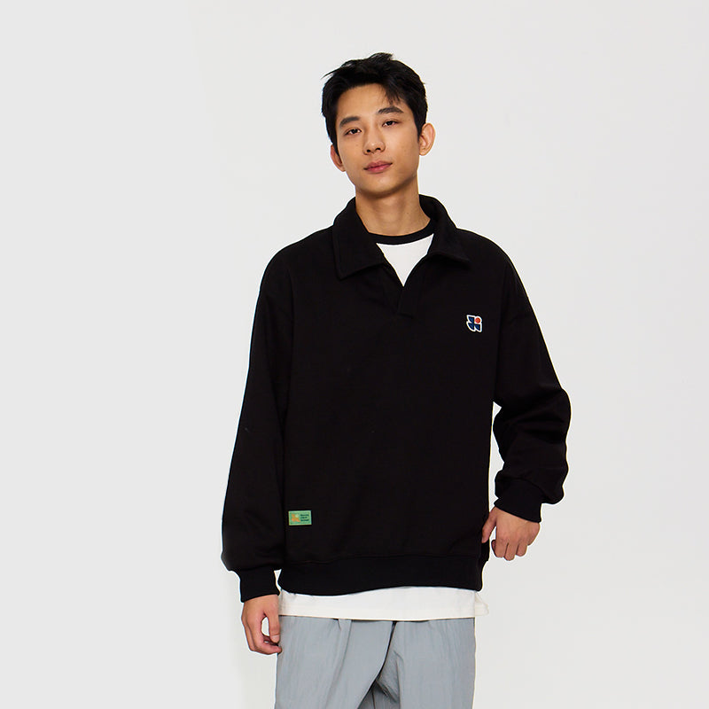OWOX Loose Polo Neck Sweatshirt