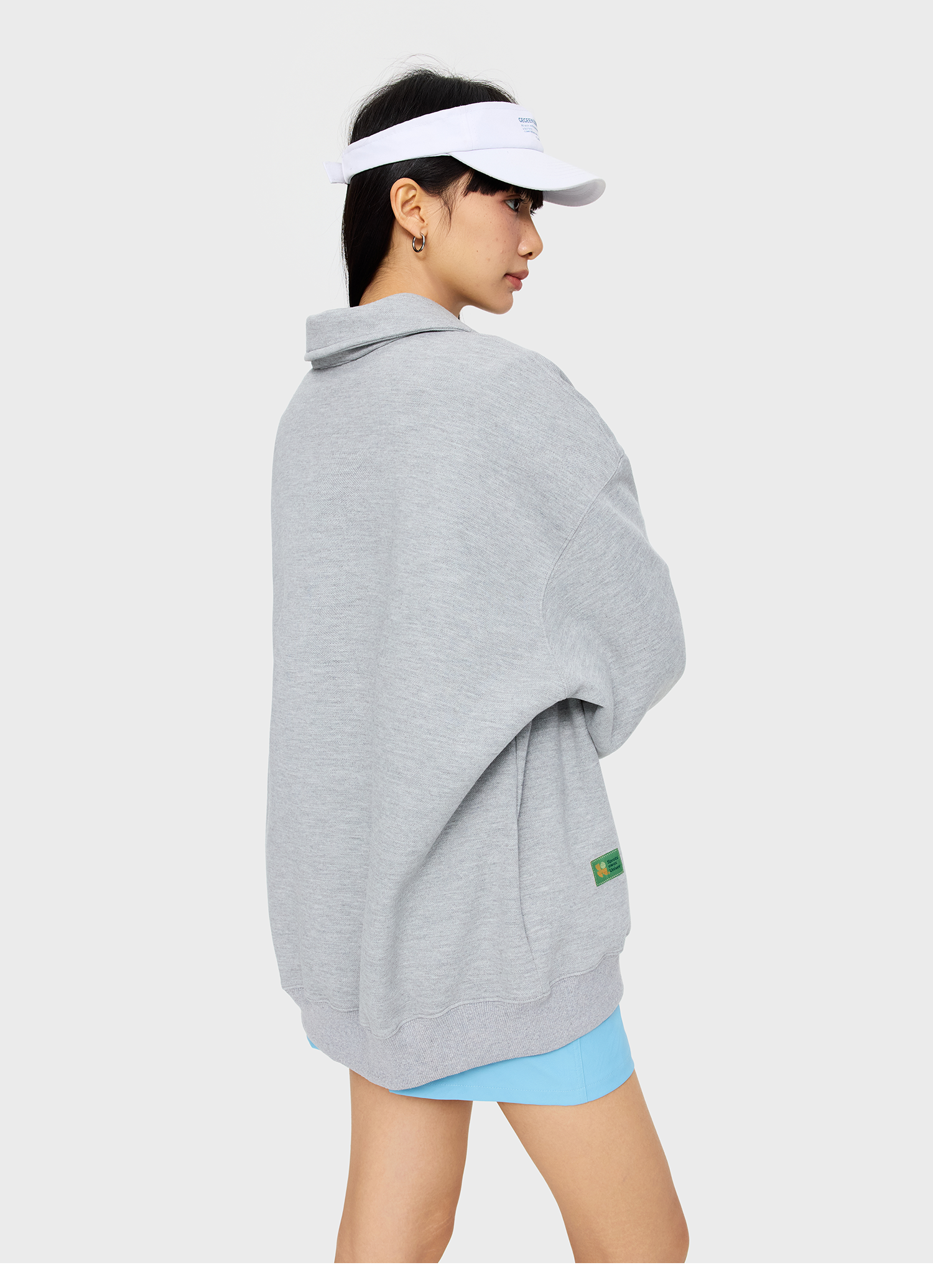 OWOX Loose Polo Neck Sweatshirt