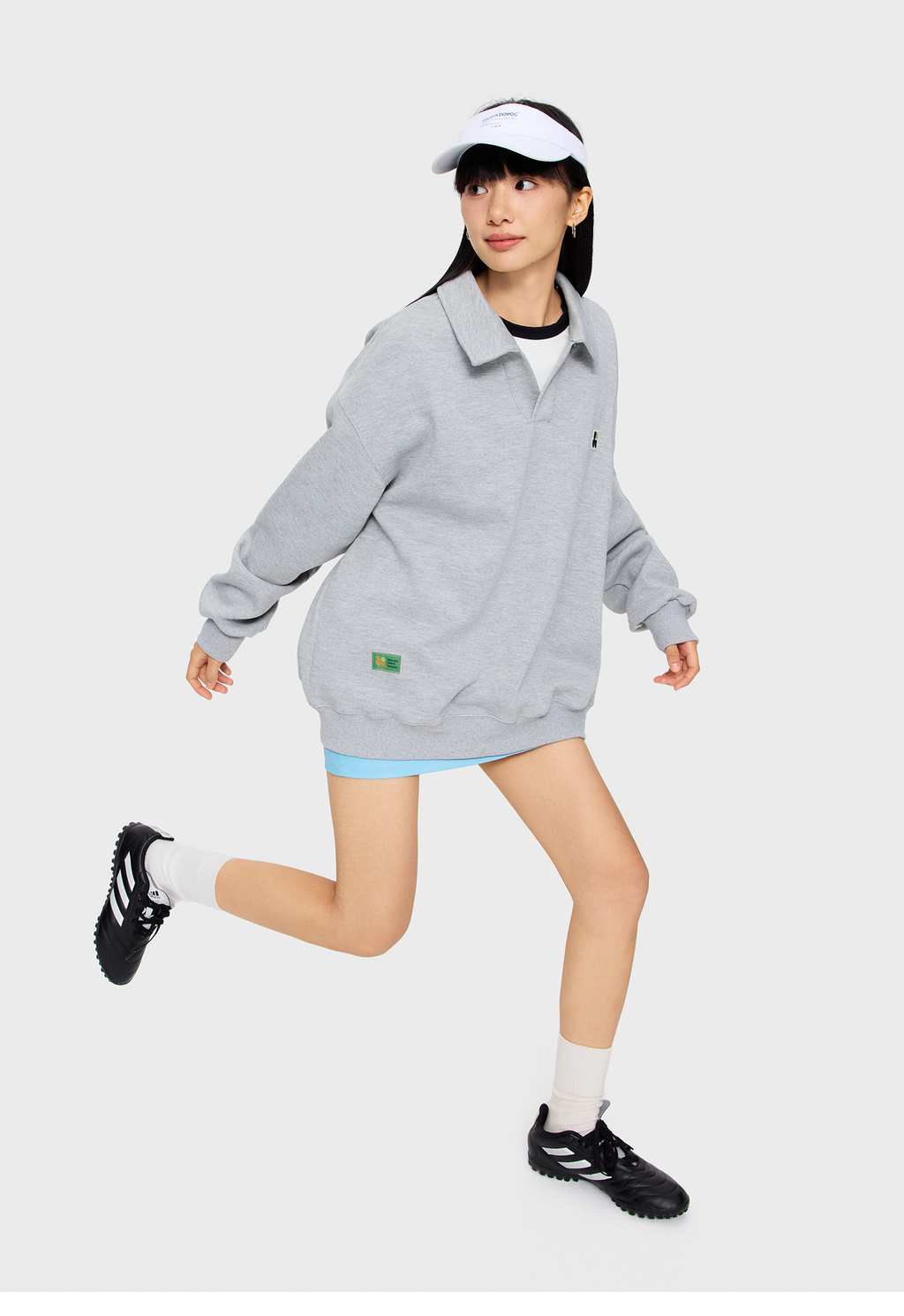 OWOX Loose Polo Neck Sweatshirt