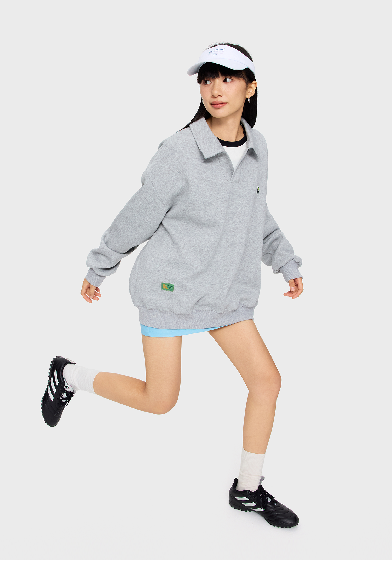 OWOX Loose Polo Neck Sweatshirt