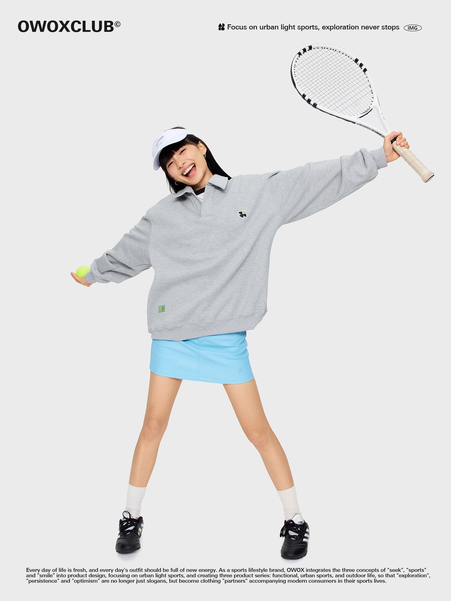 OWOX Loose Polo Neck Sweatshirt