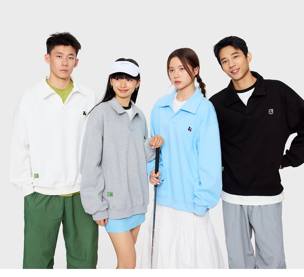OWOX Loose Polo Neck Sweatshirt