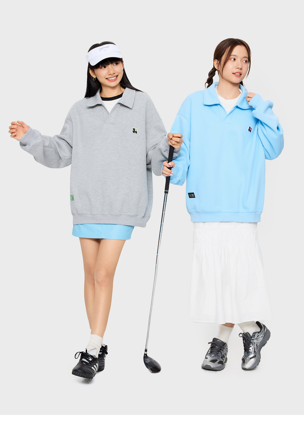 OWOX Loose Polo Neck Sweatshirt