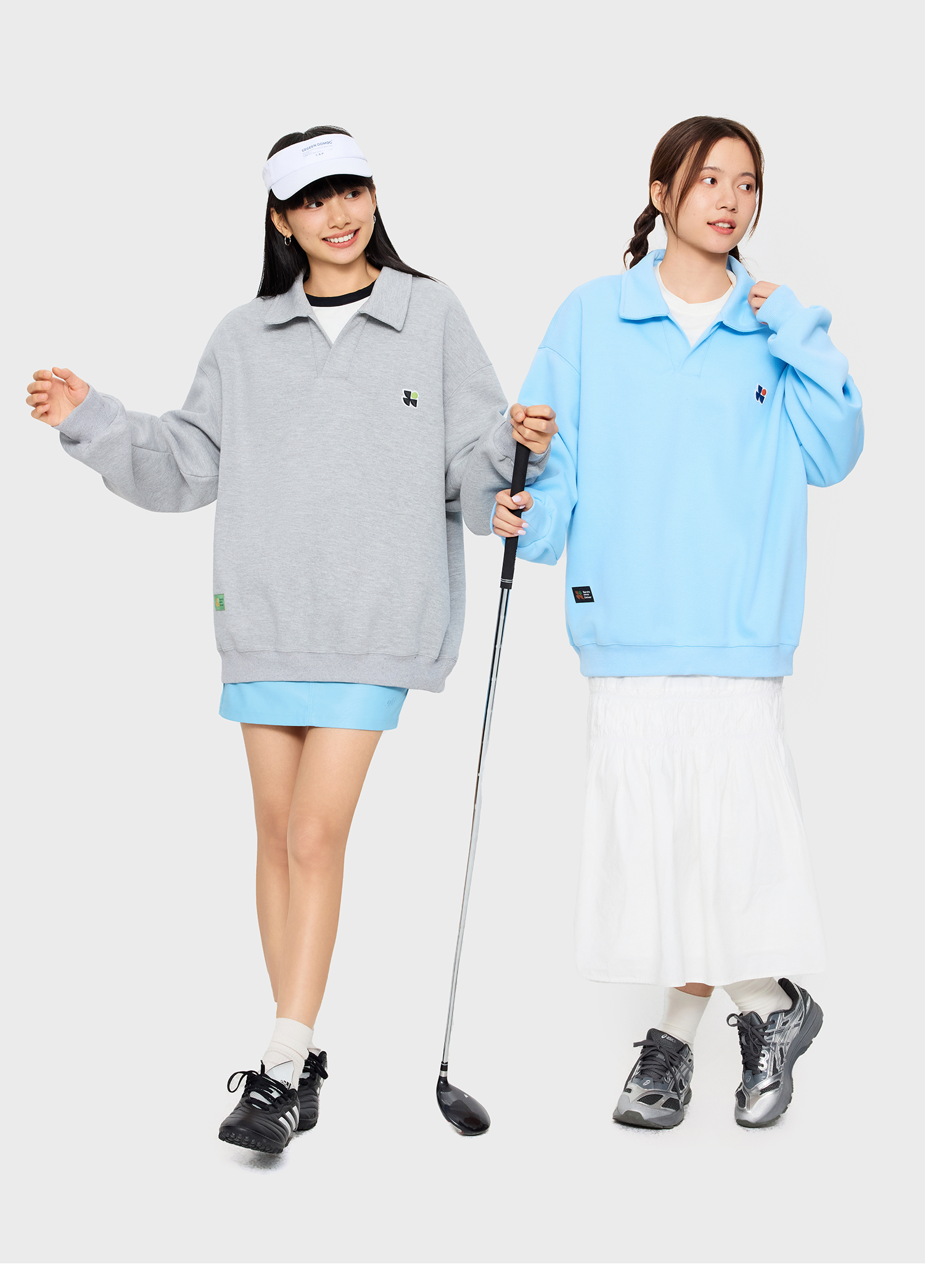 OWOX Loose Polo Neck Sweatshirt