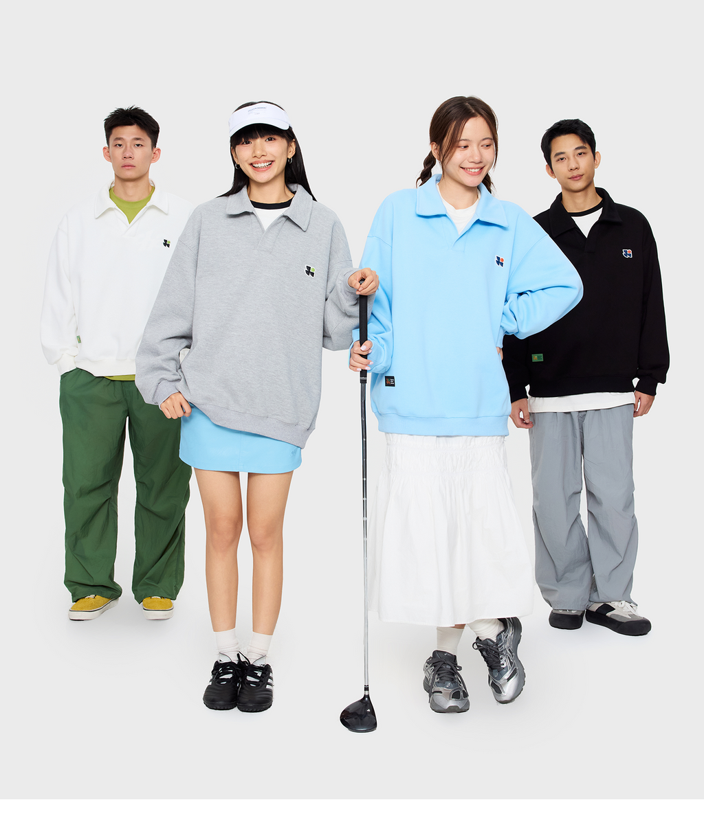 OWOX Loose Polo Neck Sweatshirt